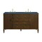 James Martin Vanities 60'' Double Vanity, Mid Century Walnut w/ 3 CM Charcoal Soapstone Quartz Top 485-V60D-WLT-3CSP - alternate 1
